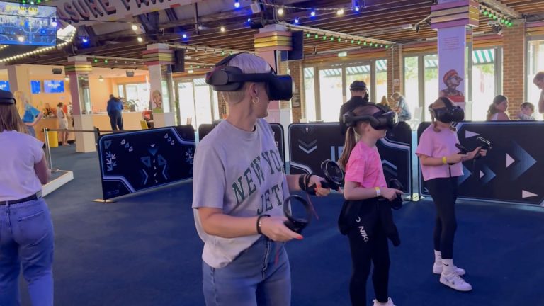 Virtual Realities Free Roaming VR Dreamland Margate Players in action Image 2