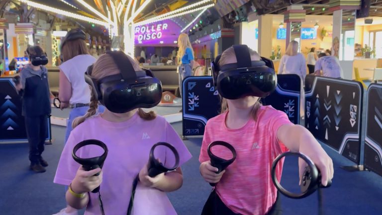 Virtual Realities Free Roaming VR Dreamland Margate Players in action Image 5