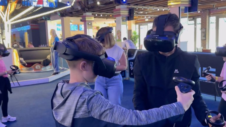 Virtual Realities Free Roaming VR Dreamland Margate Players in action Image 6