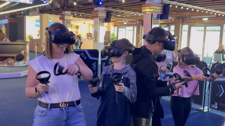 Virtual Realities Free Roaming VR Dreamland Margate Players in action Image 7