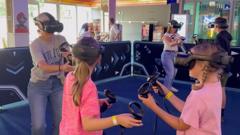 Virtual Realities Free Roaming VR Dreamland Margate Players in action Image 8