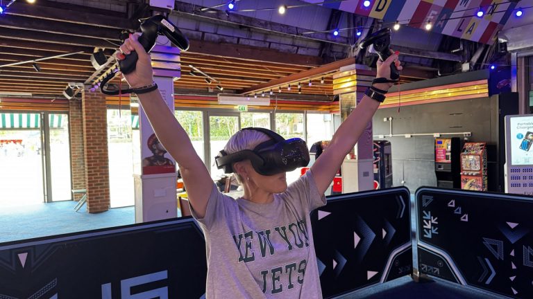 Virtual Realities Free Roaming VR Dreamland Margate Players in action Image 9